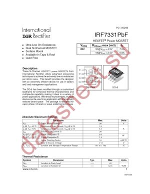 IRF7331PBF datasheet  